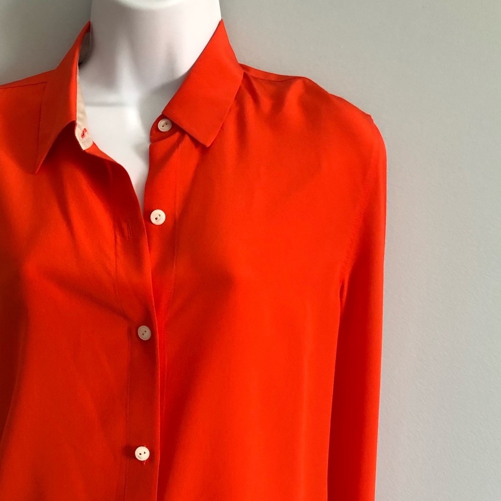 Rag & Bone 100% silk red blouse us4